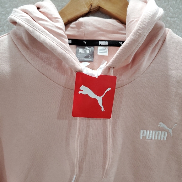PUMA Women's XLarge Pink Fleece Lined Embroidered Logo Pullover Hoodie. - Picture 5 of 10